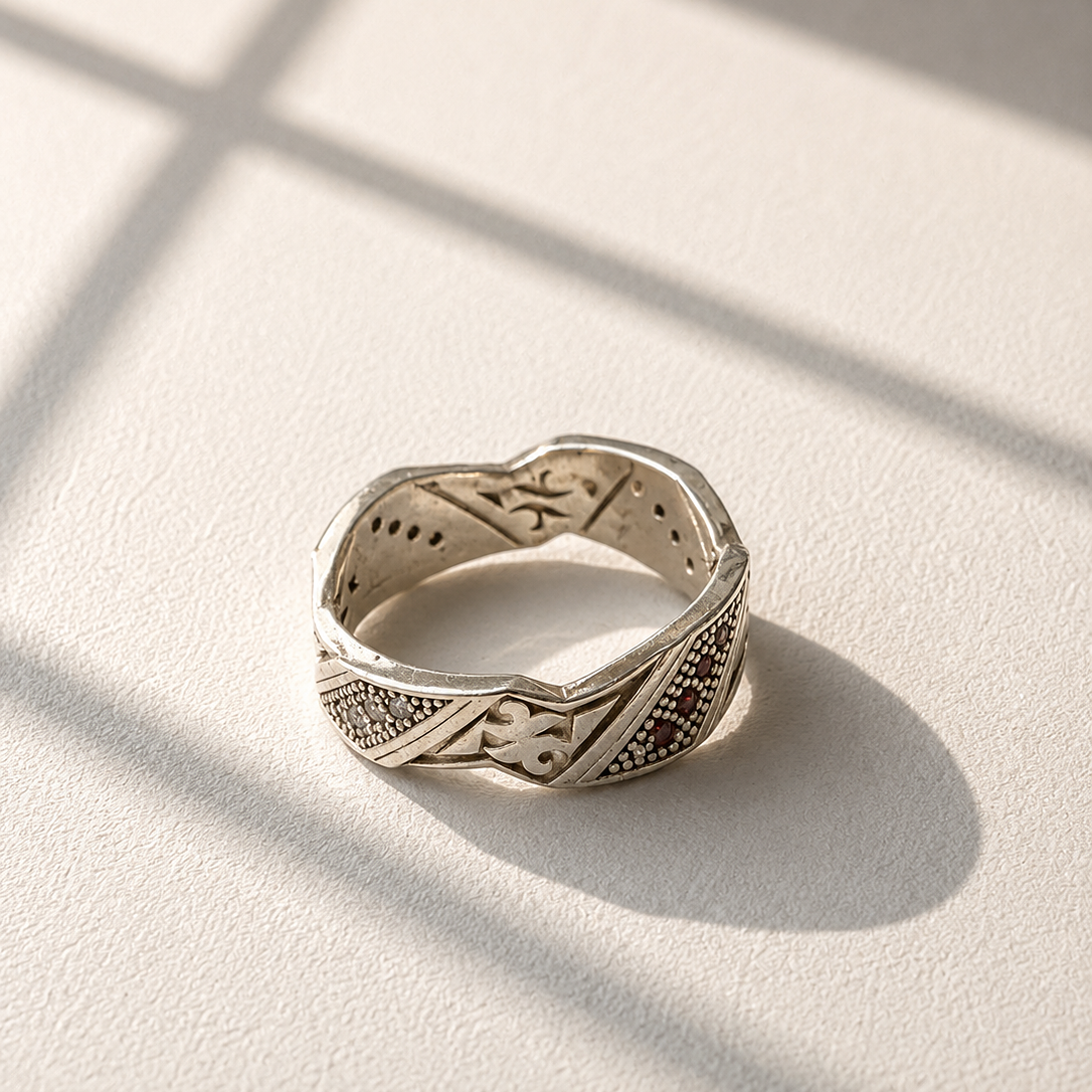 Boys Silver Band Ring